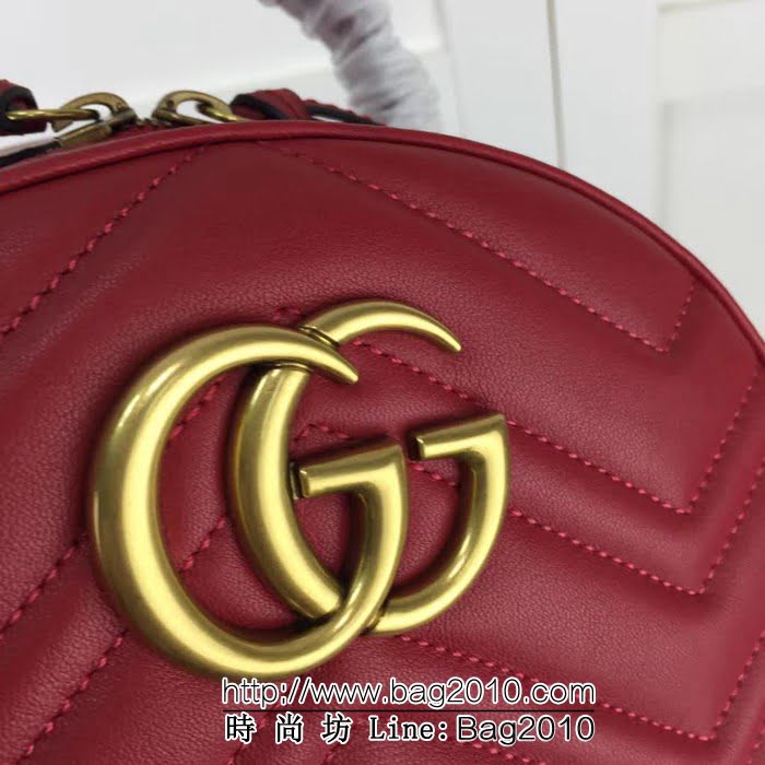 GUCCI古馳頂級原單 新款專櫃品質 實物實拍 476671大紅雙肩背包 HY1261